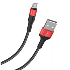 USB кабель microUSB черно-красный 1 м Hoco X26